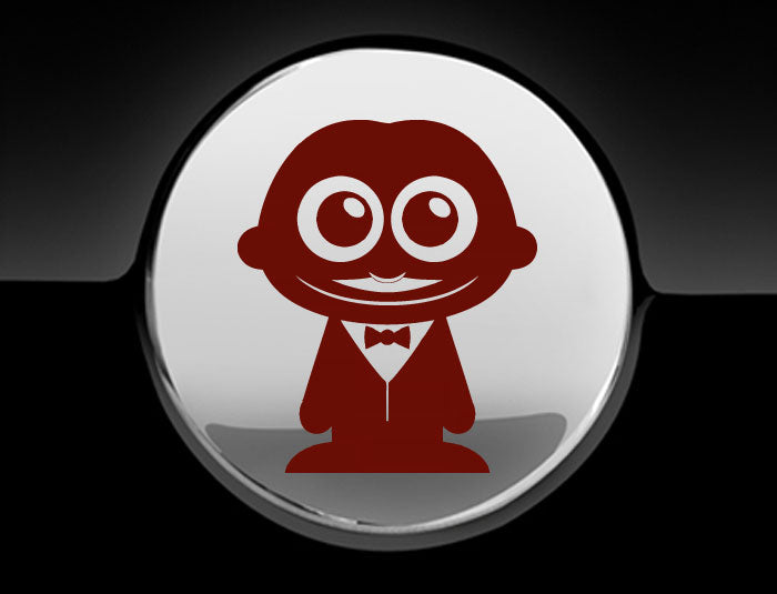 Adorable Waiter Fuel Cap Car Sticker