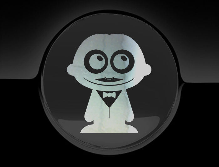 Adorable Waiter Fuel Cap Car Sticker