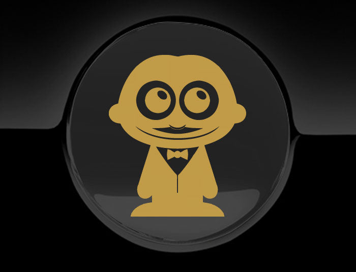 Adorable Waiter Fuel Cap Car Sticker