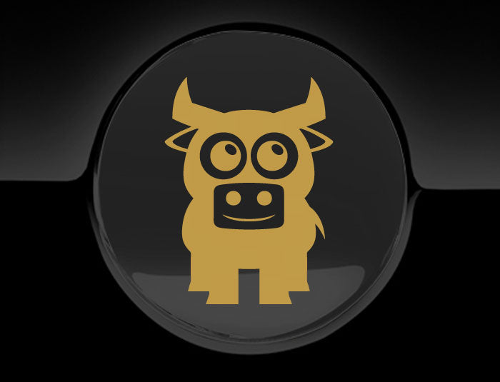 Adorable Bull Fuel Cap Car Sticker