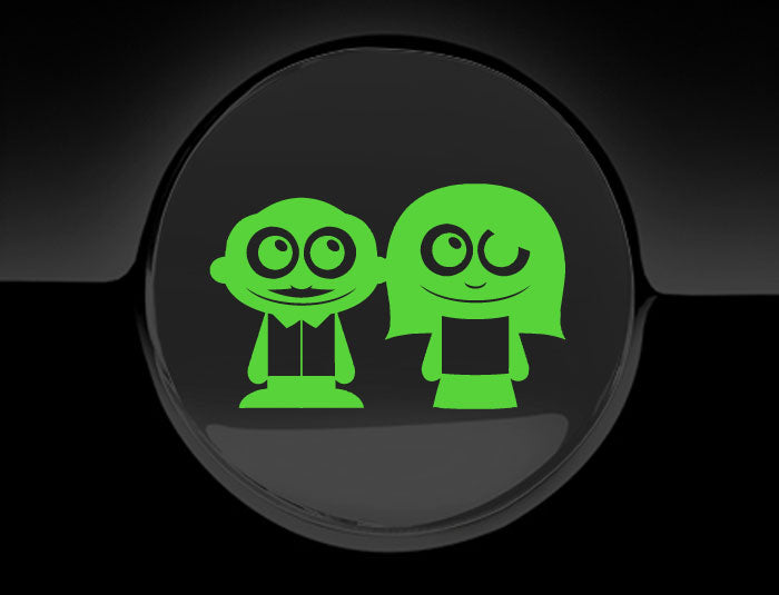 Adorable Parents Fuel Cap Car Sticker