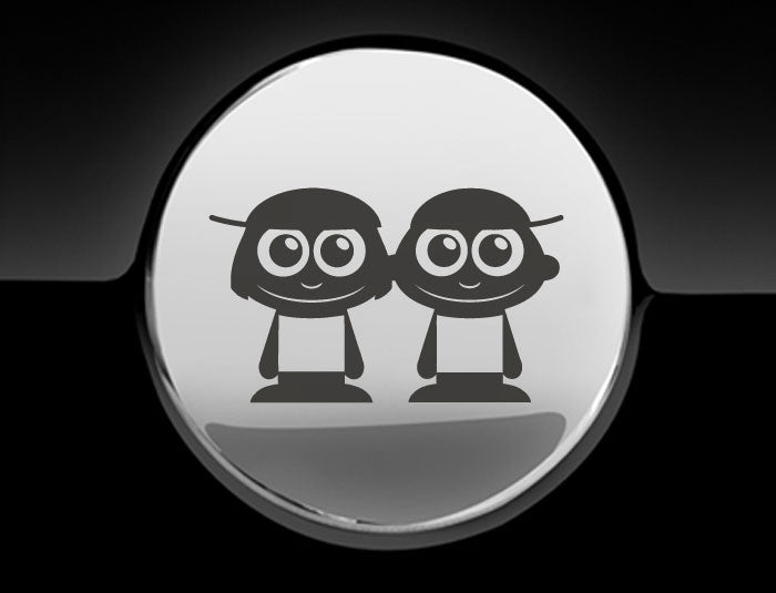 Adorable Boys Fuel Cap Car Sticker