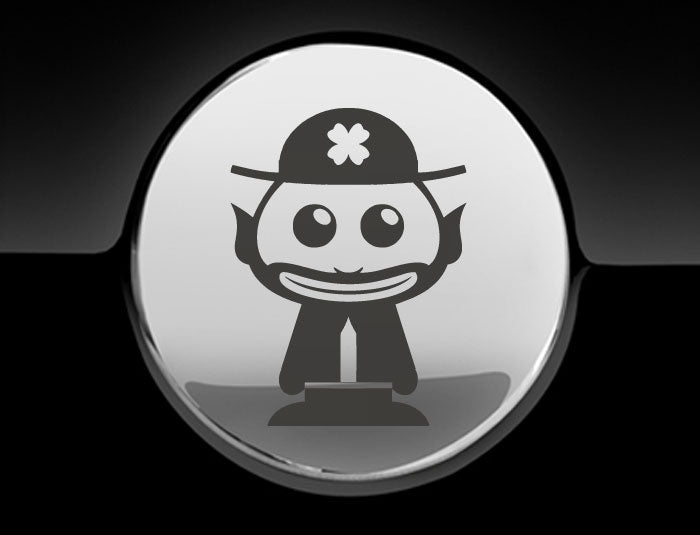 Adorable Leprechaun Fuel Cap Car Sticker