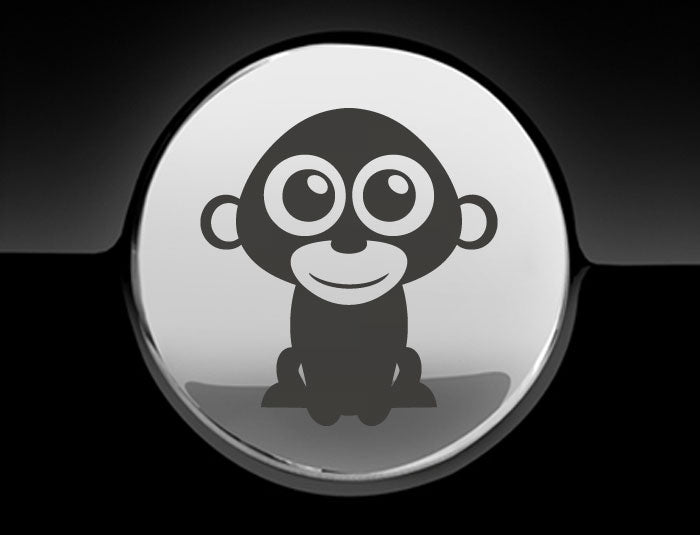 Adorable Monkey Fuel Cap Car Sticker