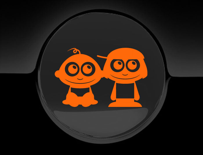 Adorable Children Fuel Cap Car Sticker