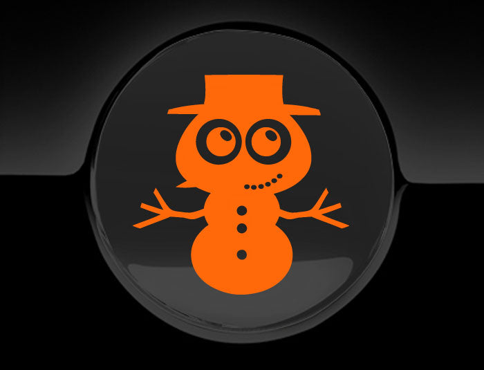Adorable Snowman Fuel Cap Car Sticker
