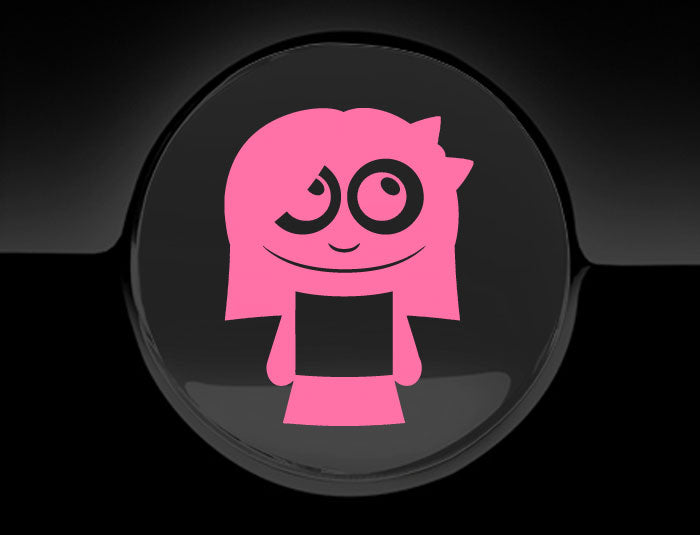 Adorable Girl Fuel Cap Car Sticker