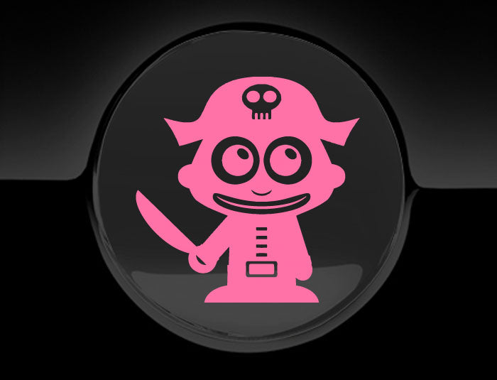Adorable Pirate Fuel Cap Car Sticker