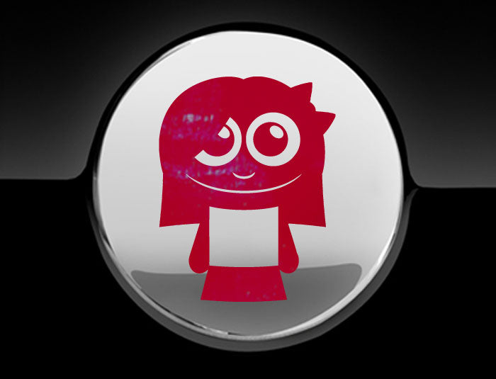 Adorable Girl Fuel Cap Car Sticker