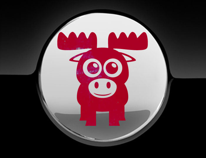 Adorable Moose Fuel Cap Car Sticker