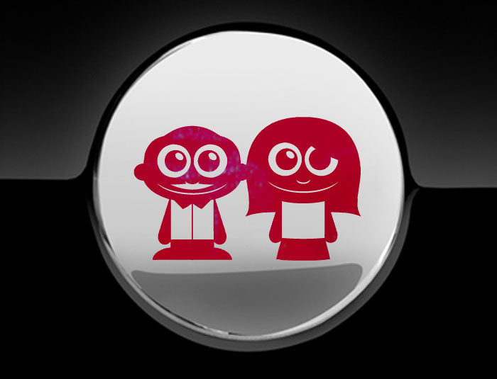 Adorable Parents Fuel Cap Car Sticker