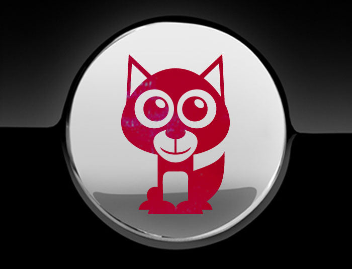 Adorable Husky Fuel Cap Car Sticker