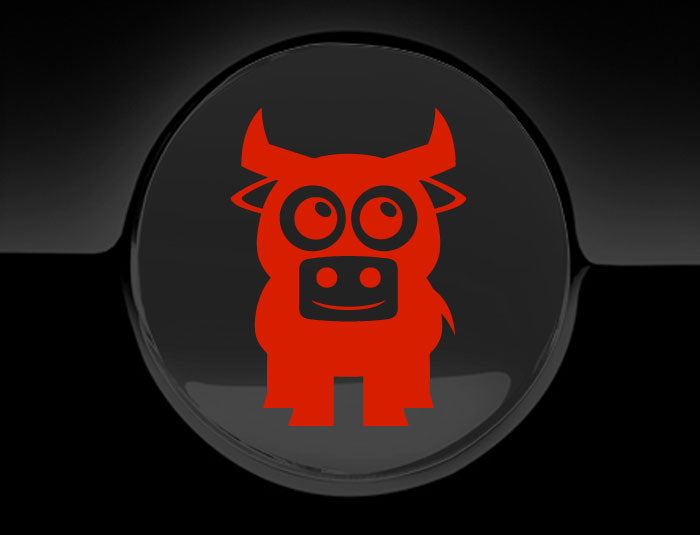 Adorable Bull Fuel Cap Car Sticker