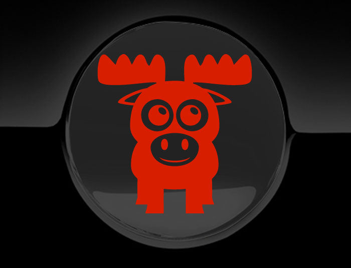 Adorable Moose Fuel Cap Car Sticker
