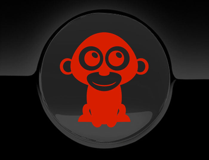 Adorable Monkey Fuel Cap Car Sticker