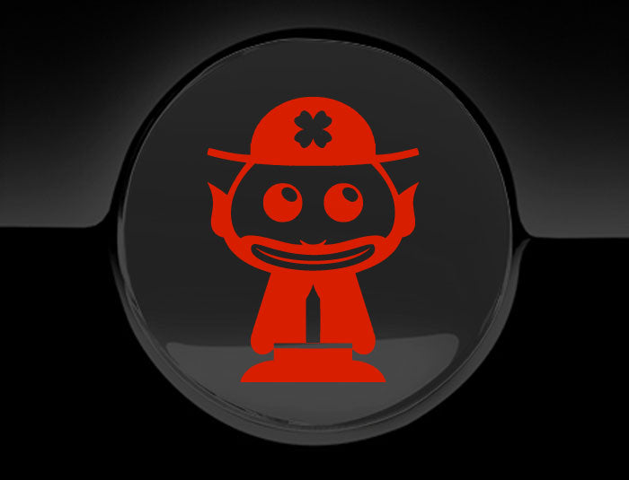 Adorable Leprechaun Fuel Cap Car Sticker