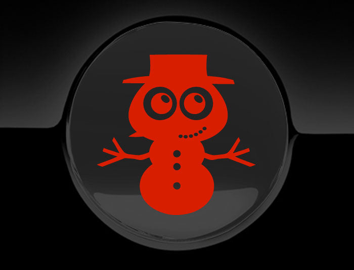 Adorable Snowman Fuel Cap Car Sticker