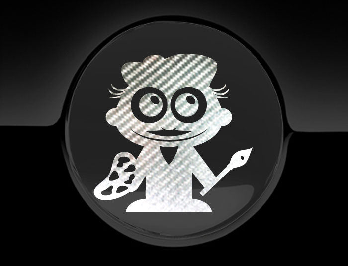 Adorable Artist Fuel Cap Car Sticker