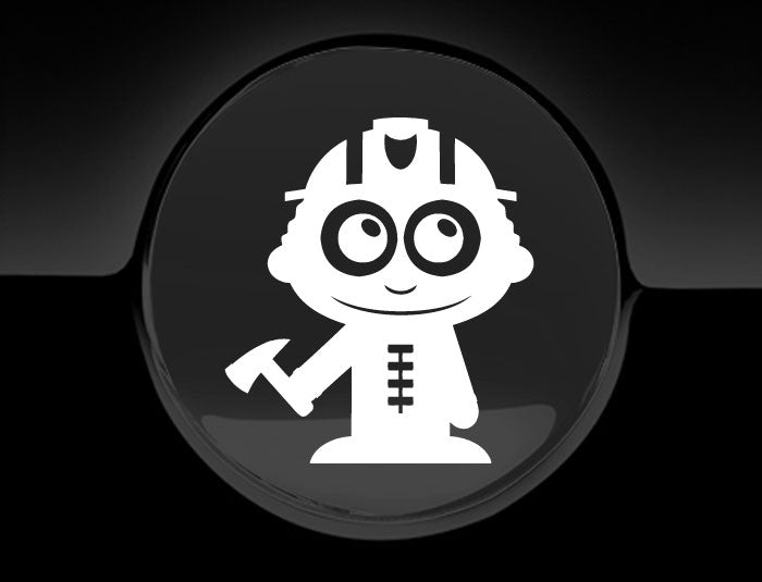 Adorable Firefighter Fuel Cap Car Sticker
