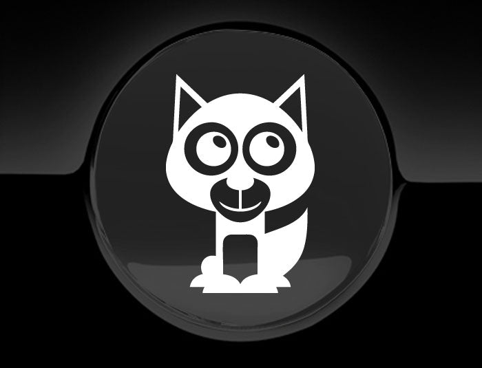 Adorable Husky Fuel Cap Car Sticker