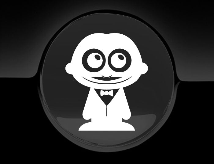 Adorable Waiter Fuel Cap Car Sticker
