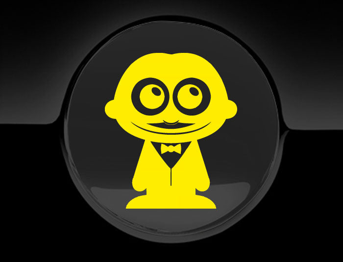 Adorable Waiter Fuel Cap Car Sticker