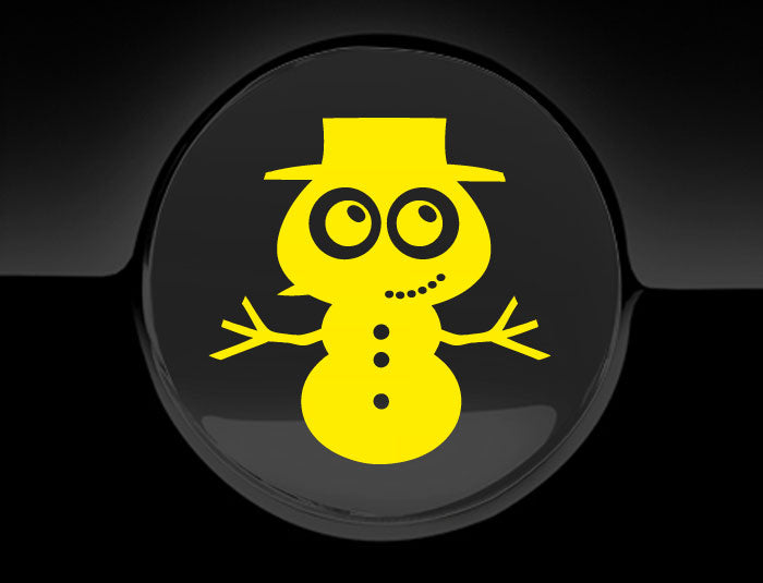 Adorable Snowman Fuel Cap Car Sticker