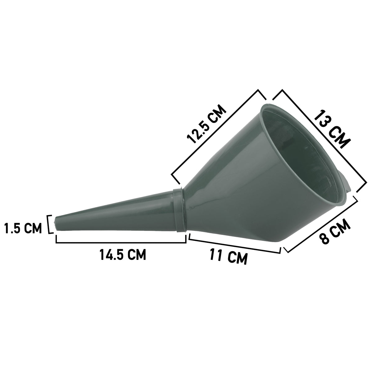 Angled Car Fuel Funnels with Filter (Black & Grey)