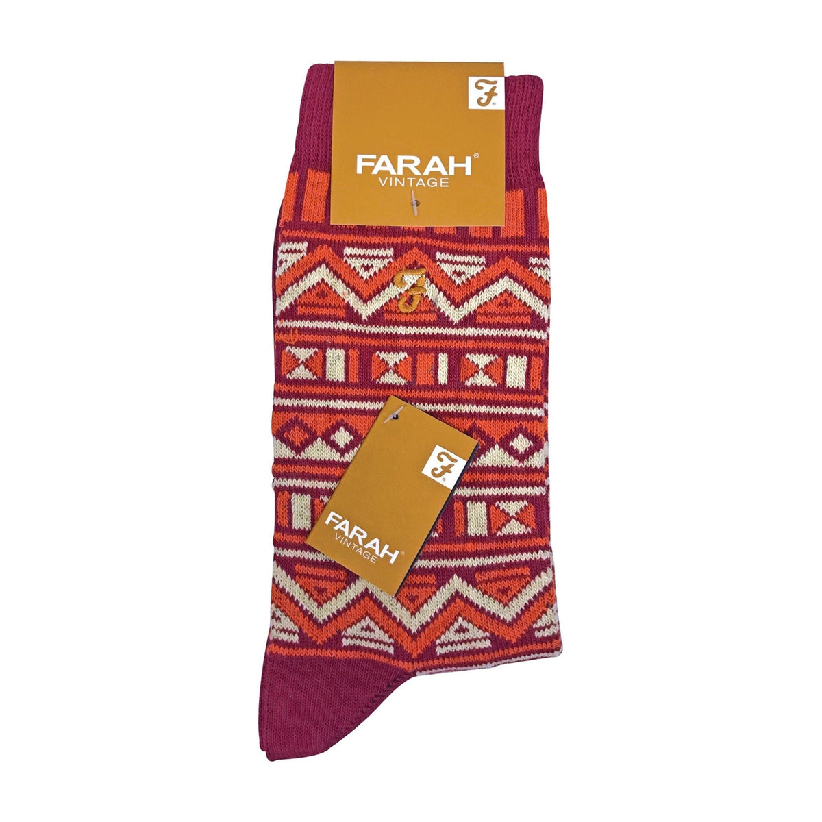2 Pack Mens Vintage Aztec Patterned Colourful Cotton Socks