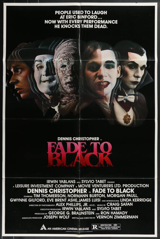 Fade to Black (1980) Original US One Sheet Movie Poster 27x41