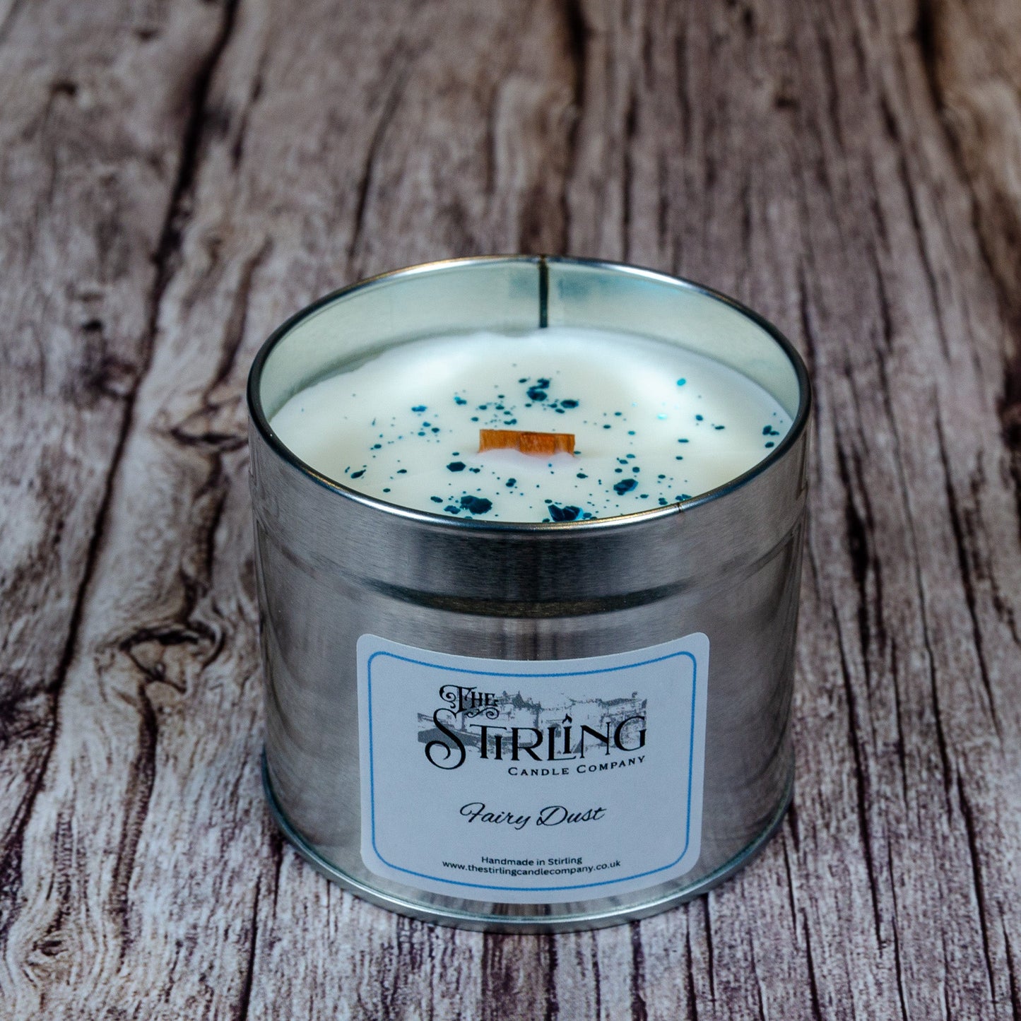 Fairy Dust - Travel Tin Candle - Wooden Wick