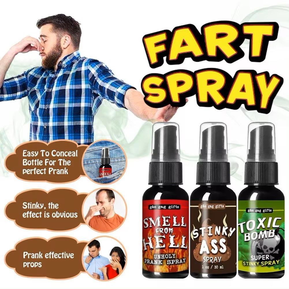 G&E Gag Gifts Fart Sprays - Stinky Ass / Smell from Hell / Toxic Bomb