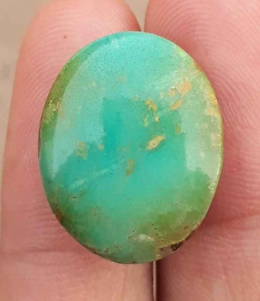 22.7ct  Green Turquoise, Oval Shape - Persian Turquoise  - 21.8x17.2mm
