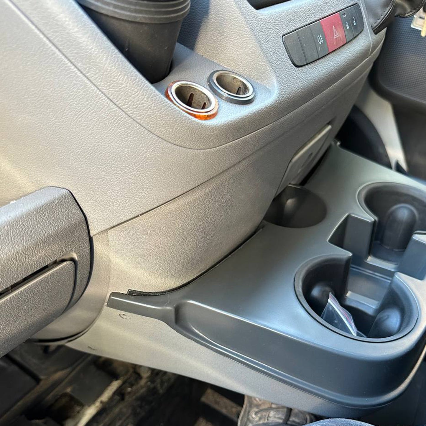 For Vauxhall Movano Cupholder Console - Grey | Van-X