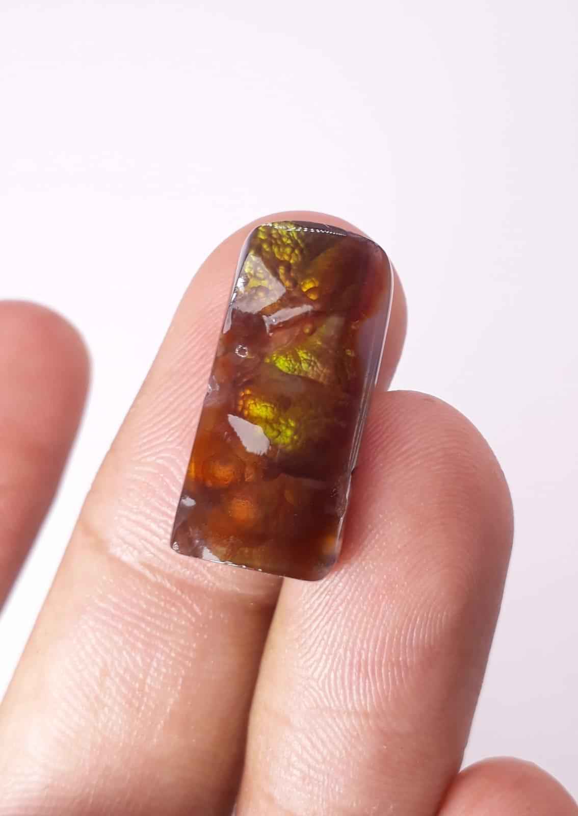 14.6ct Natural Fire Agate,  Rare Fire Agate, Carving Fire Agate - Perfect gemstone Gift, Dimensions  21x9mm