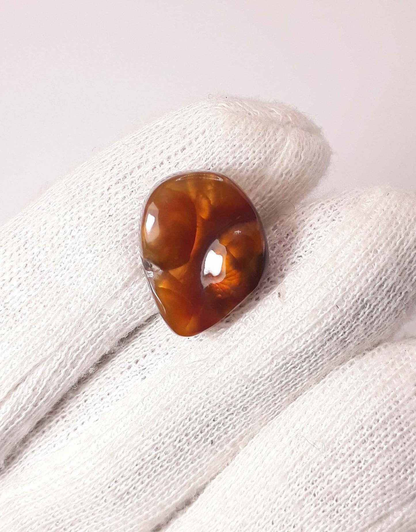 13.2ct Mexican Fire Agate, Rare Fire Agate - Golden Fire Agate, Perfect gemstone Gift, Rare Gemstone than Diamonds, Dimensions - 18x14mm
