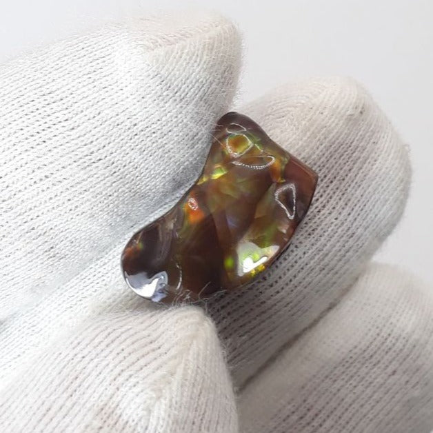 6.8ct Multi Color Mexican Fire Agate, Perfect gemstone Gift for Collector, Dimensions 16x10mm