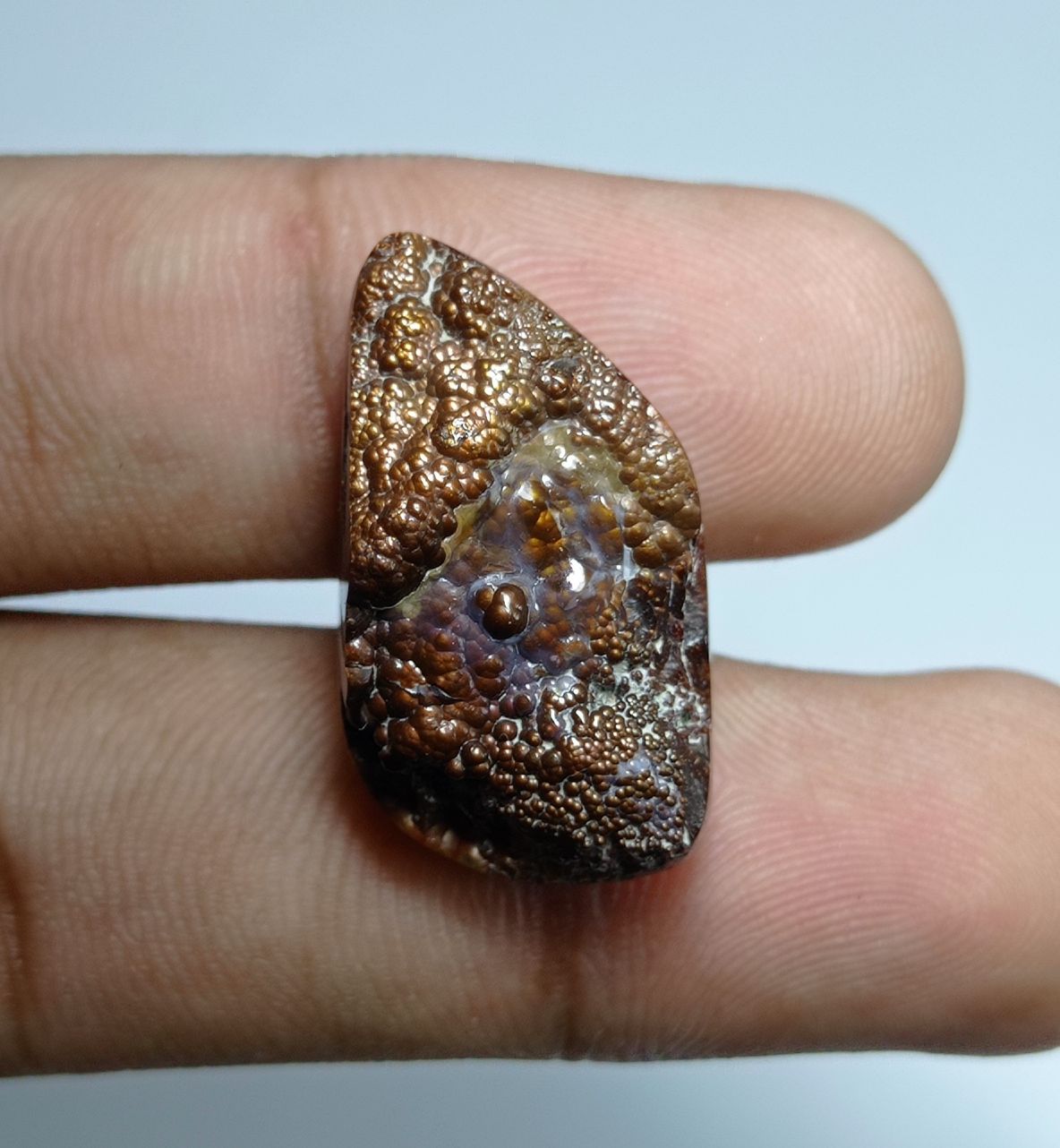 28.4ct Natural Fire Agate Gemstone -  Dimensions 26x15x9mm