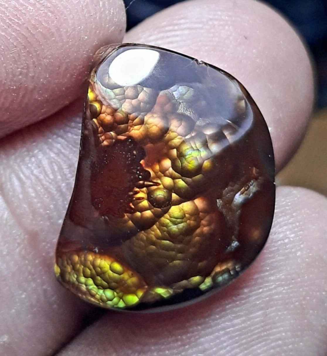 15ct Mexican Fire Agate, Fire Agate cabochon - Perfect gemstone Gift, Suitable for any Jewelry item, Rare Gemstone than Diamonds, Dimensions 18 x 13.7 mm