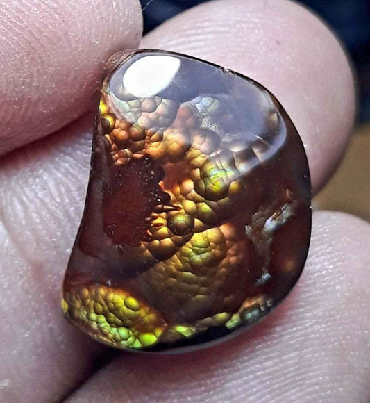 15ct Mexican Fire Agate, Fire Agate cabochon - Perfect gemstone Gift, Suitable for any Jewelry item, Rare Gemstone than Diamonds, Dimensions 18 x 13.7 mm