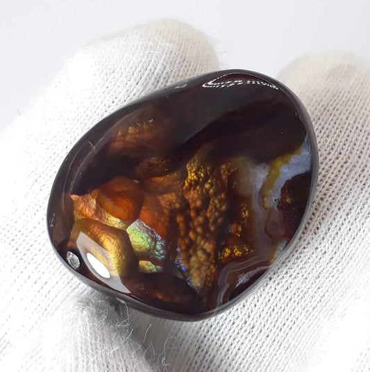 27ct Mexican Fire Agate, Rare Fire Agate, Suitable for Pendant - Perfect gemstone Gift for Gem Lover, Dimensions 23 x 18 mm