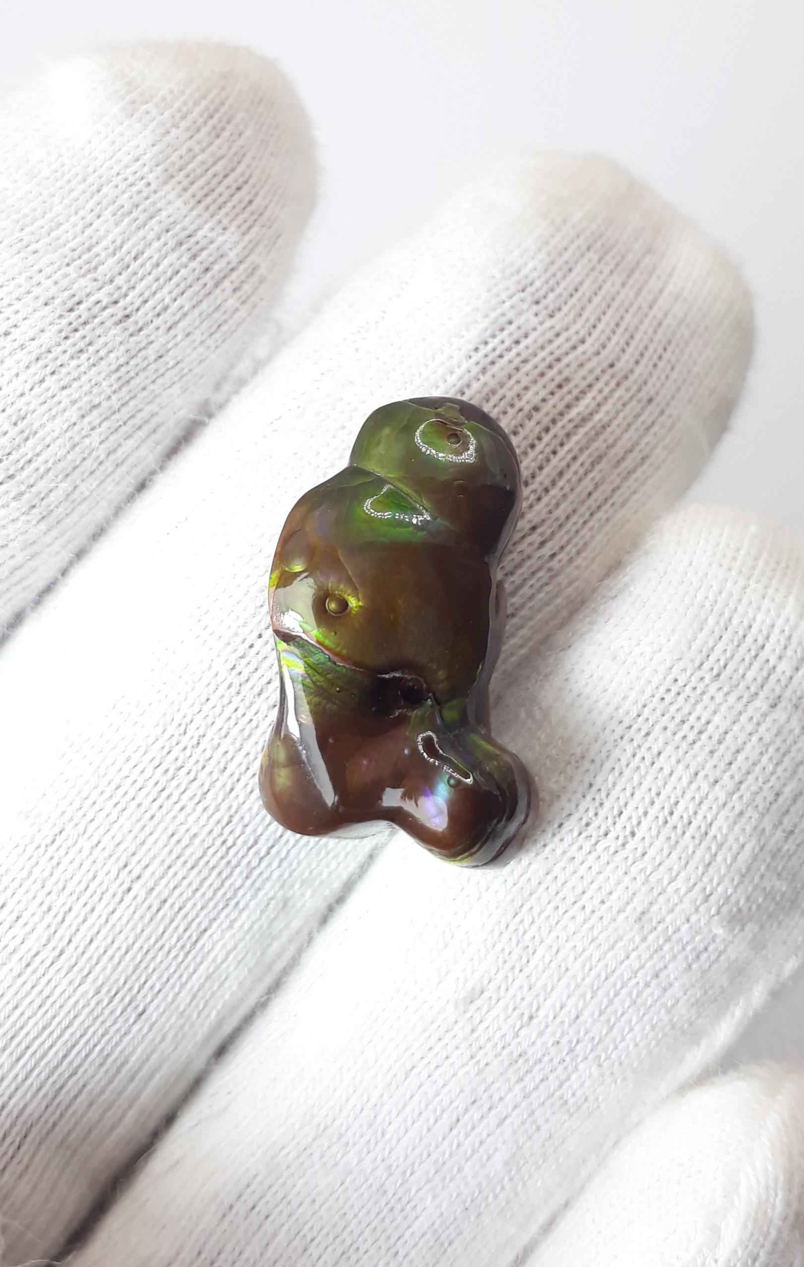 9.2ct Mexican Fire Agate,  Rare Fire Agate, Polished fire agate - Perfect gemstone Gift,  Dimensions 18 x 11 mm