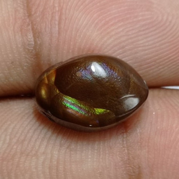 6.4ct Natural Mexican Fire Agate - Agata De Feugo - Dimensions 14x9x5.5mm