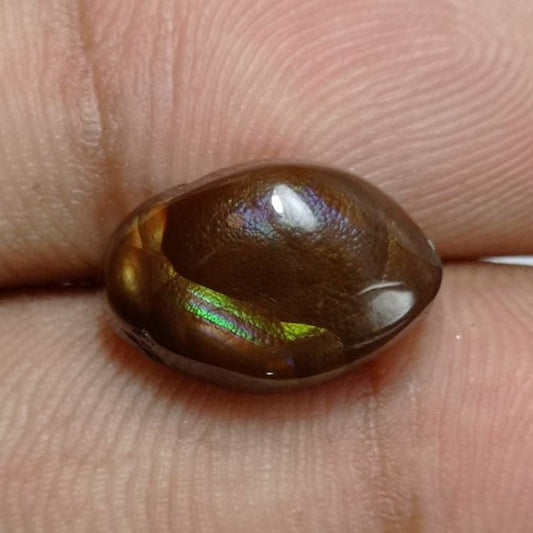 6.4ct Natural Mexican Fire Agate - Agata De Feugo - Dimensions 14x9x5.5mm