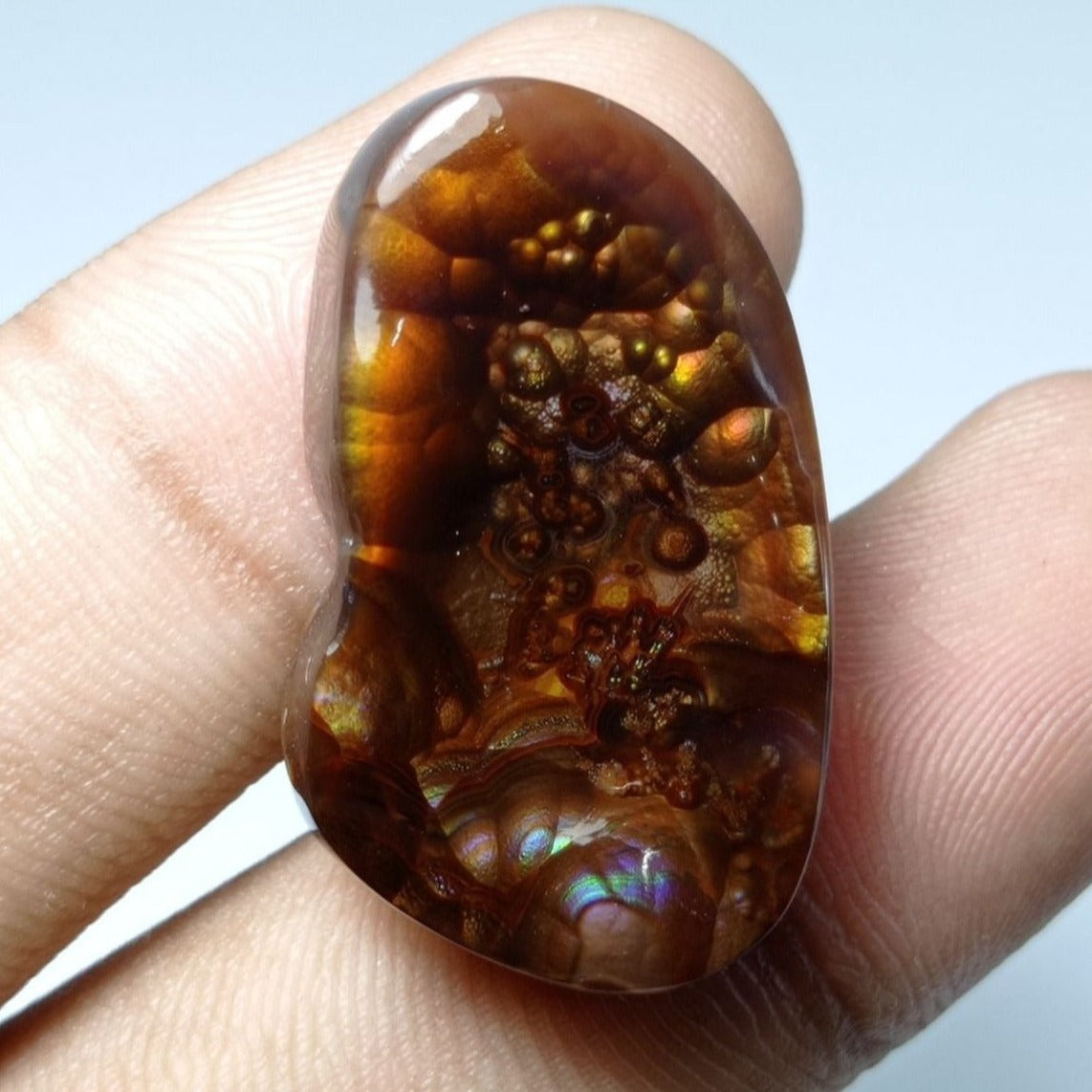 37.4ct Mexican Fire Agate - Collector piece Bifg Size - Rarer Than Diamond, Dimensions 31x18x7mm