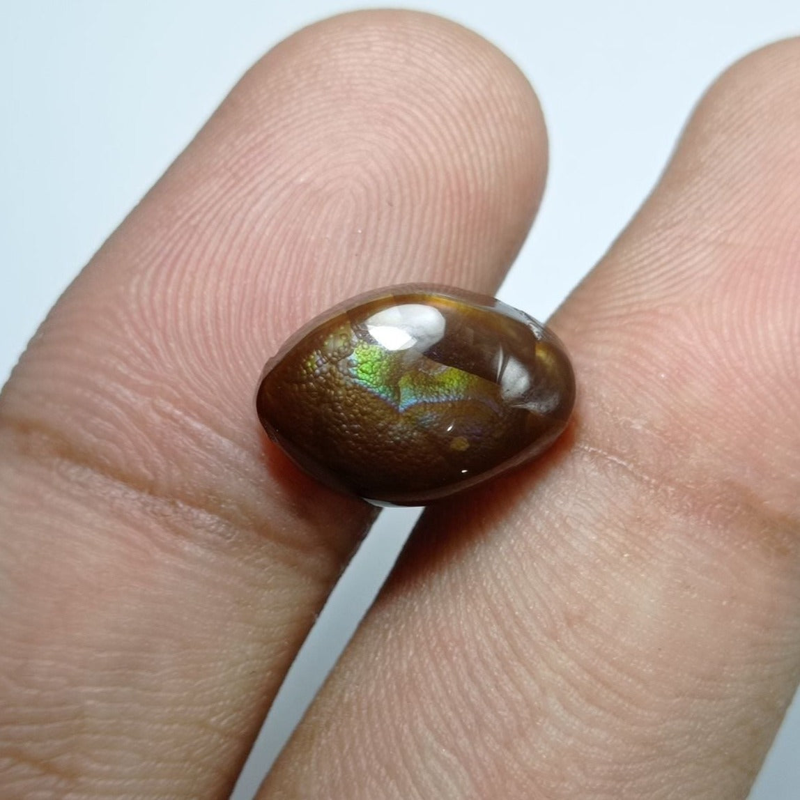 6.4ct Natural Mexican Fire Agate - Agata De Feugo - Dimensions 14x9x5.5mm