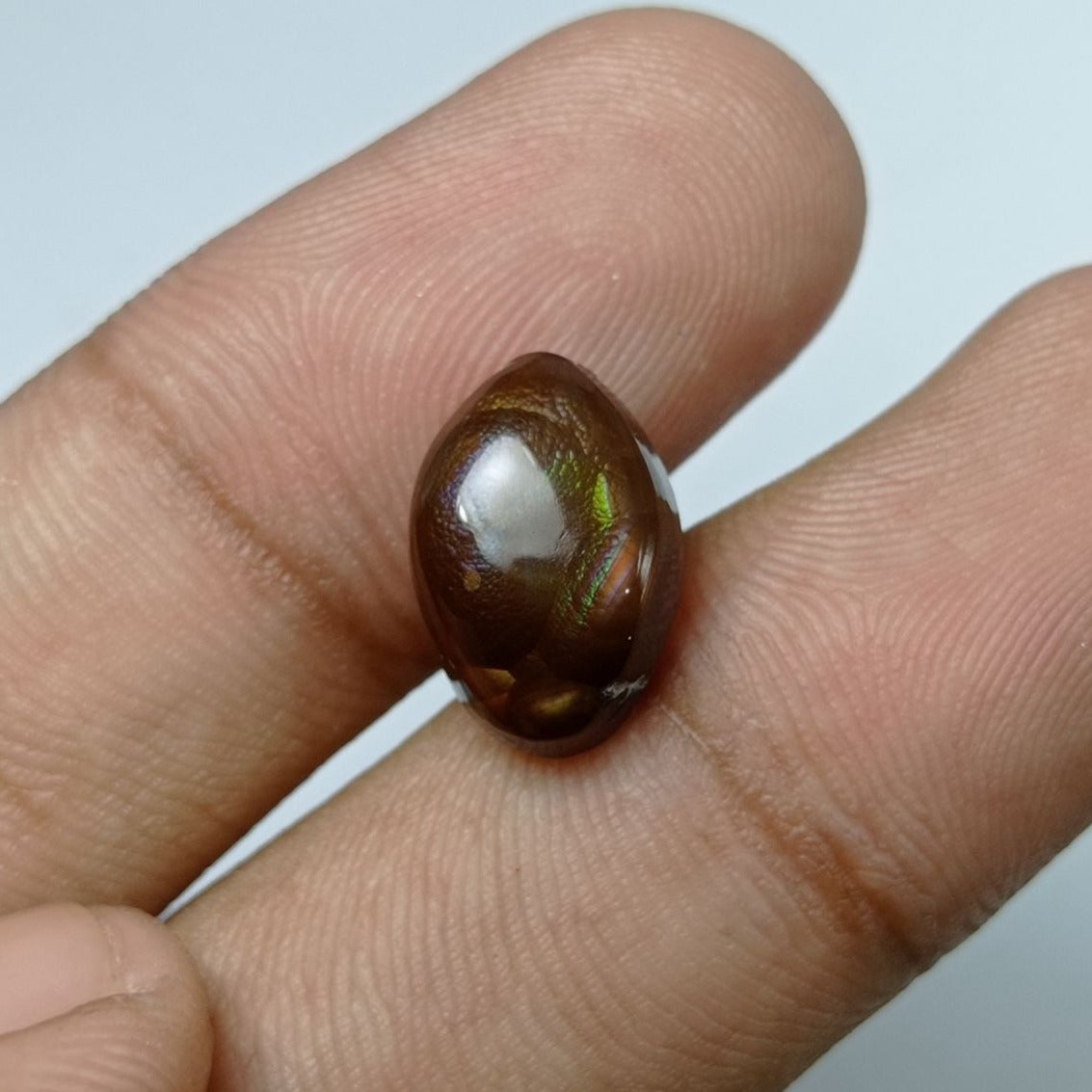 6.4ct Natural Mexican Fire Agate - Agata De Feugo - Dimensions 14x9x5.5mm
