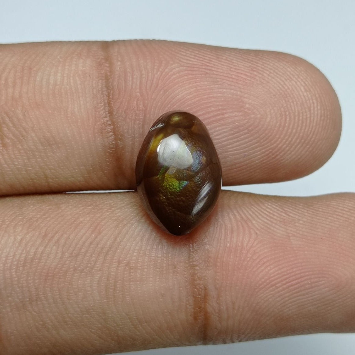 6.4ct Natural Mexican Fire Agate - Agata De Feugo - Dimensions 14x9x5.5mm