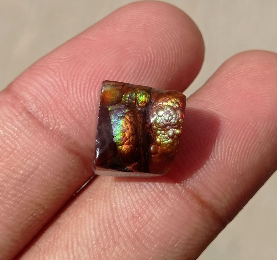 10.1ct Mexican Fire Agate,  Rare Fire Agate, Perfect gemstone Gift for All Gem Lover, Dimensions 13x12x8mm