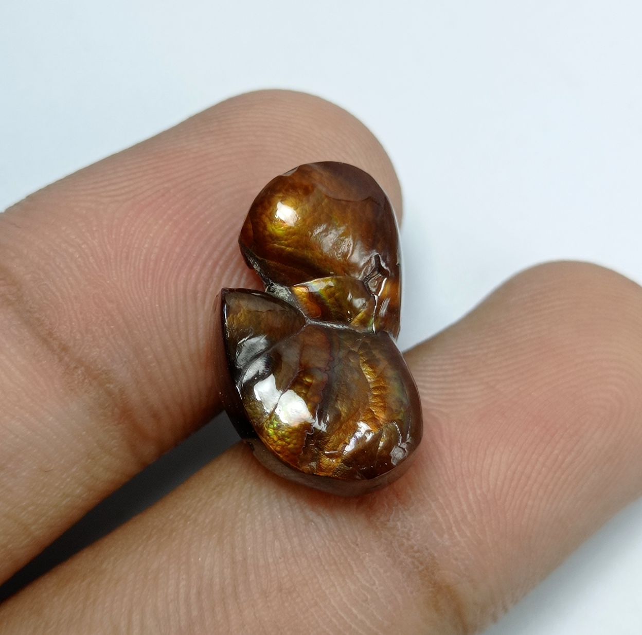 15.4ct Natural Mexican Fire Agate - Dimensions 20x12x8mm